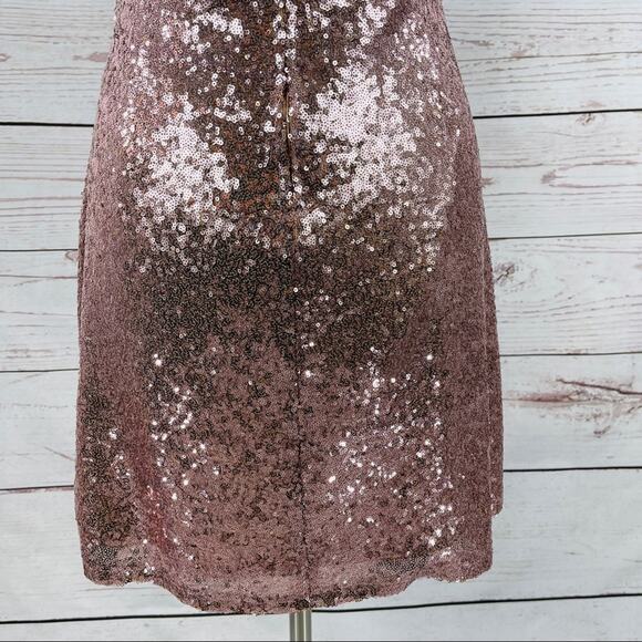 Speechless Rose Gold Keyhole Sequin Dress - Picture 12 of 15